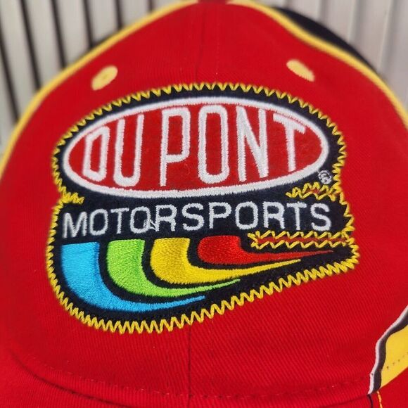 Du Pont Motorsports Jeff Gordon #24 Hendrick Strapback Hat Cap Racing Red NASCAR - Picture 3 of 10